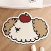 Cute Cartoon Animal Bathroom Diatomaceous Earth Floor Mat, Quick Drying, Absorbent, Anti Slip, Bathroom Door
