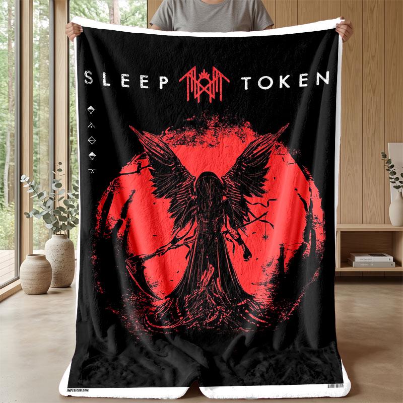 Soft Flannel Blanket Lightweight Cozy Bedroom Living Room CoverSleep Token