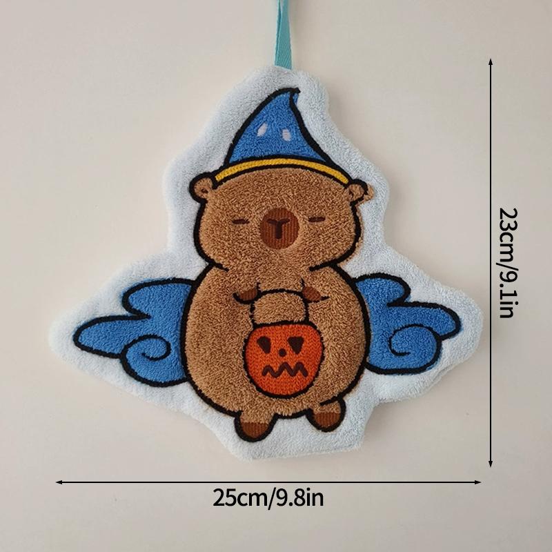 Halloween Decoration Hand Towel Thicken Coral Fleece Towel Hanging Handkerchief For Kitchen Bathroom Accessories