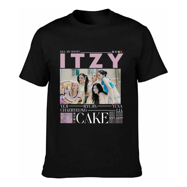 Itzy Female Group T-shirt Kill My Doubt Cake Kpop