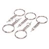 40Pcs Polished Key Ring Screw Eye Short Chain Split Ring Connector Diy Jewelry