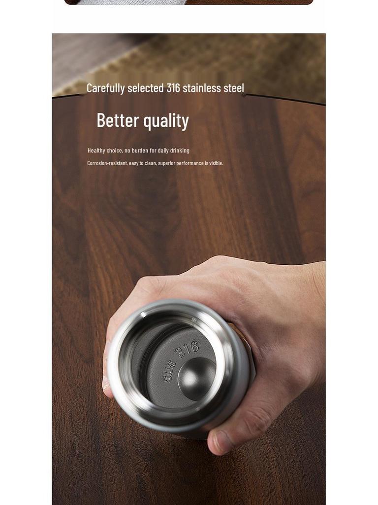 Vientiane 316 Stainless Steel Insulated Tea Cup with Filter - Portable, High-End Gift for Men and Women