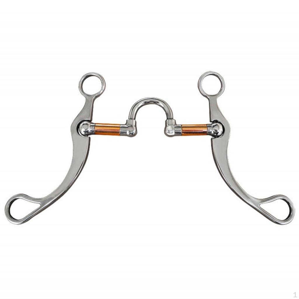 Stainless Steel Equestrian Bit Promotes Salivation Copper Barrel Horse Hand Polished