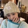 Fried Dough Twists Wool Hat Children Autumn and Winter Students Warm Ear Protection Knitted Hat Lovers Versatile Cold Hat