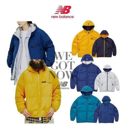 New Balance Унисекс двусторонняя куртка на утином пуху Желтая