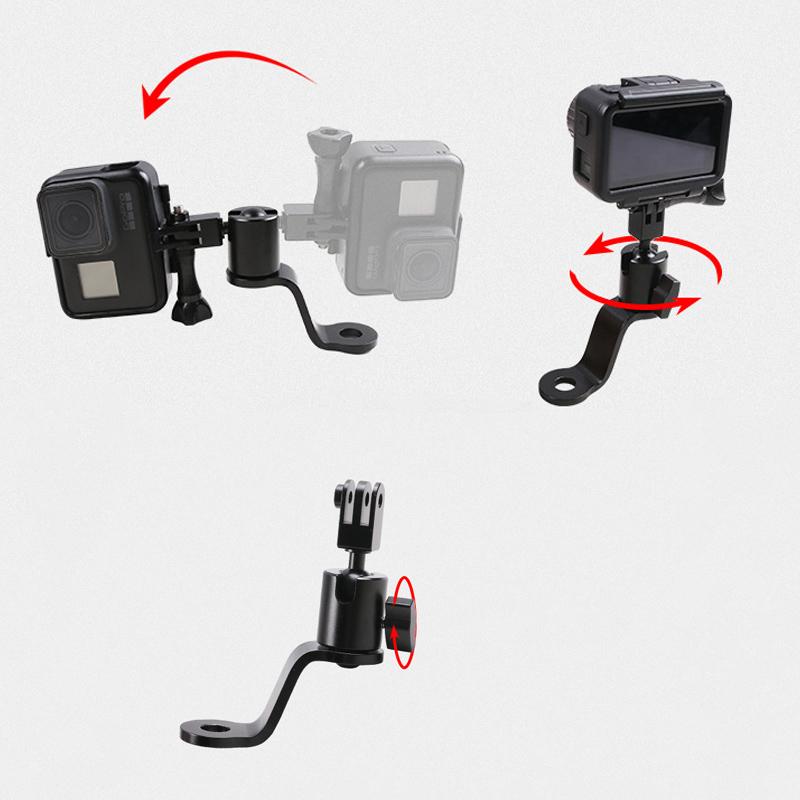 Кронштейн для мотоцикла Крепление Поддержка зеркала заднего вида Ride для Gopro 13 12 11 10 9 8 7 DJI OSMO Action 5 Pro 4 Insta360 X5 X4 GO 3S
