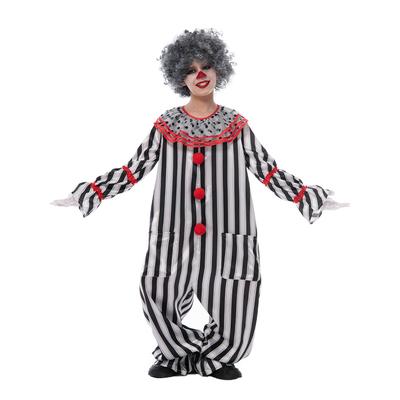 Детский костюм клоуна ужасов для мальчиков на Хэллоуин, страшное цирковое нарядное платье, винтажный праздничный наряд убийцы