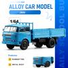1:64 Jn50 Грузовик Литая Модель Машинки Миниатюрная Сплавная Игрушка Металлический Кузов Резиновые Шины Открывающаяся Задняя Панель Транспортные Средства Праздничные Подарки Для Друга