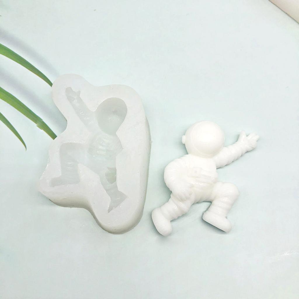 3D астронавт космический корабль свеча декоративный орнамент силиконовая форма подходит для эпоксидной смолы DIY ремесла ювелирные изделия изготовление домашнего декора