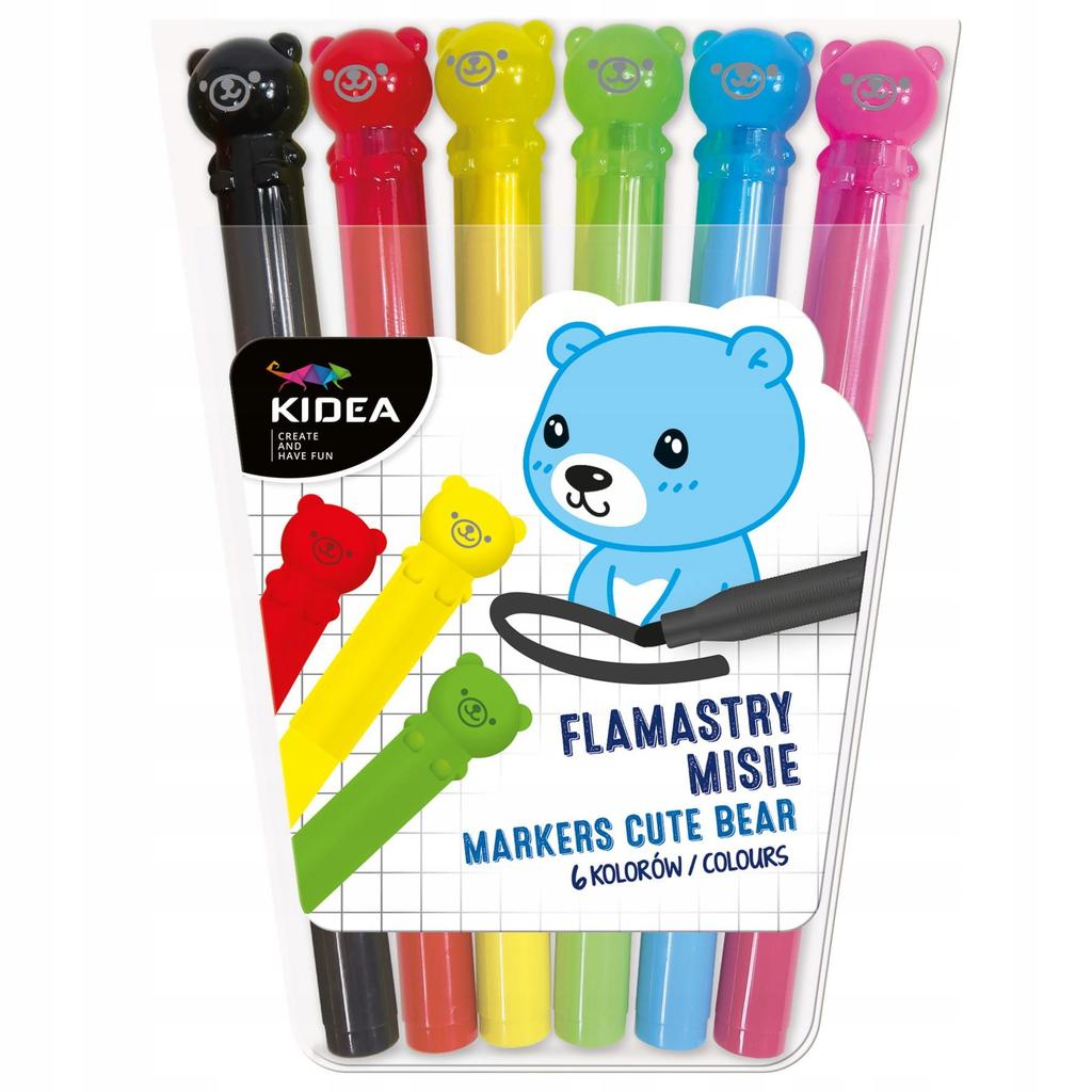 Kidea 4345 bear markers, 6 colors