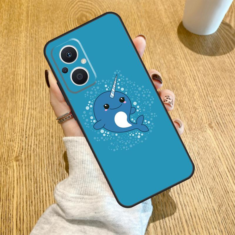 Милые цитаты про морского нарвала Чехол для OPPO Reno 12F 11F 13F 14F 8T 8 Lite 10 11 12 13 14 OPPO Find X8 X6 X5 X9 Pro Чехол
