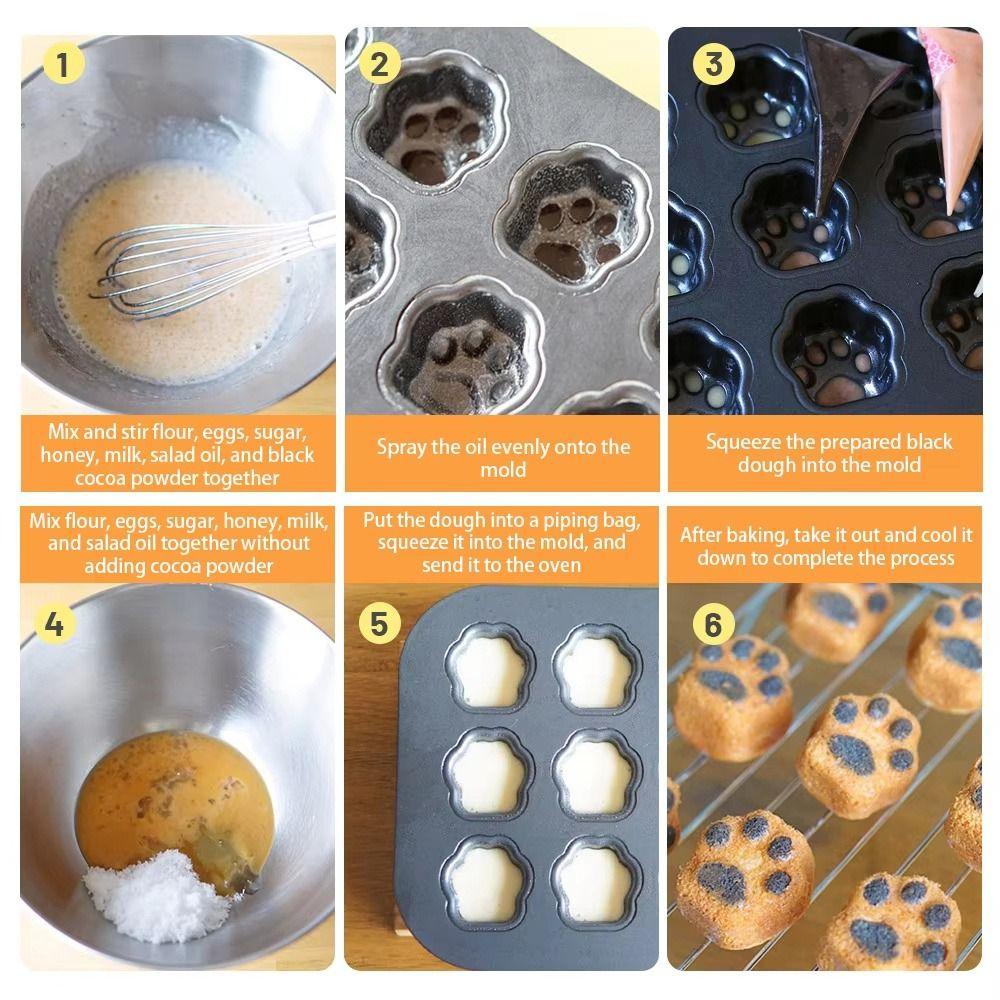 6/12 Cavity Cake Mold Non Stick Baking Mold Cute Biscuit Candy Mould Kitchen Bakeware