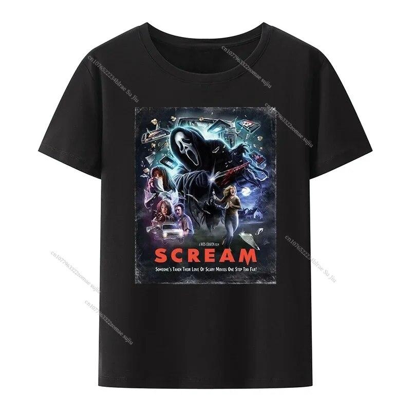 Horror Movie Printed T-shirts Fashion Harajuku Style High Street Short Sleeve Summer Unisex's Pure Cotton Top Casual Unisex's Clothing