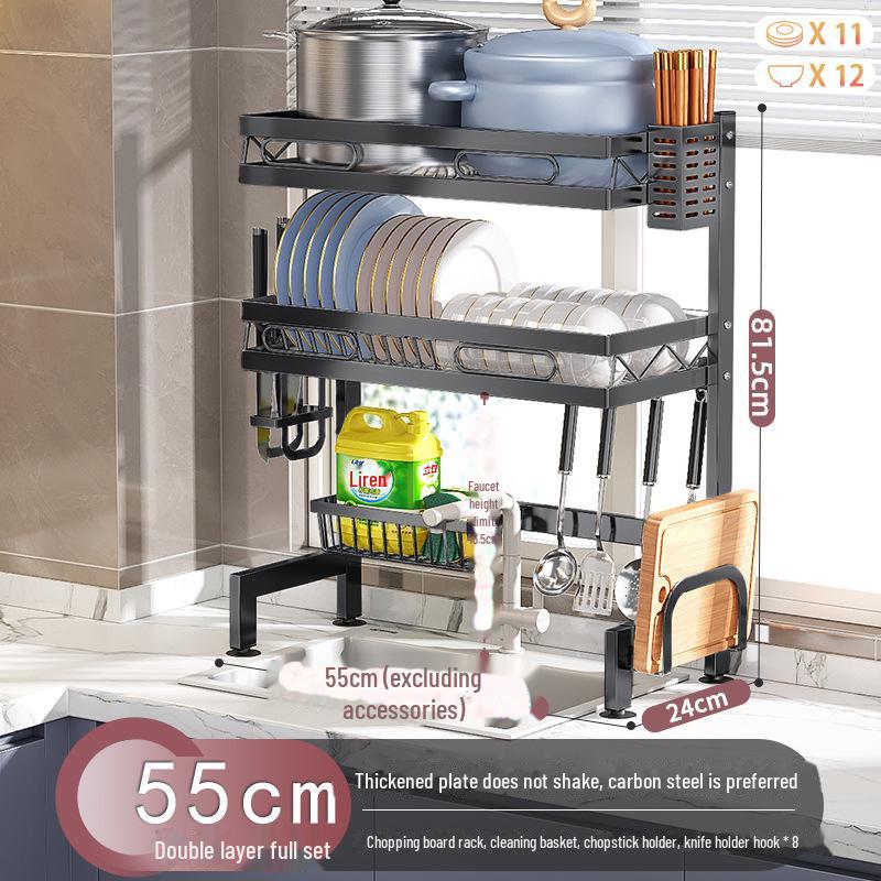 Многофункциональная кухонная мойка для хранения посуды и слива