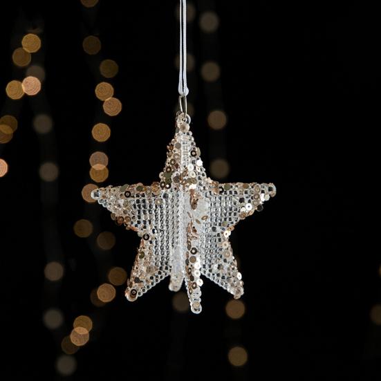 Рождественский орнамент прозрачный акриловый кристалл блестки олень дерево колокольчик звезда венок кулон праздник