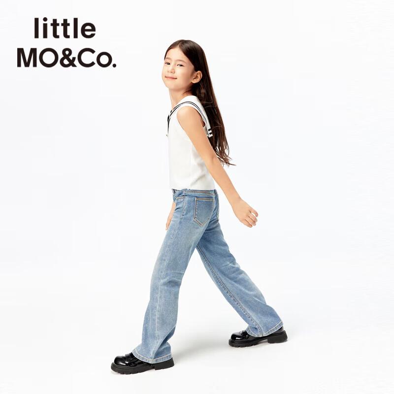МО&Ко. Джинсовые расклешенные брюки для девочек Little Moco