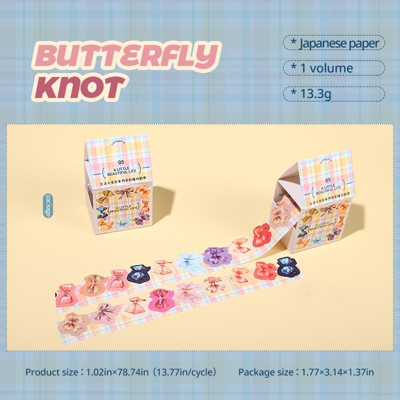 Маленький размер узорная лента в коробке кошка кофе фрукт дом креативный ручной аккаунт коллажный материал DIY декоративная лента можно писать лента