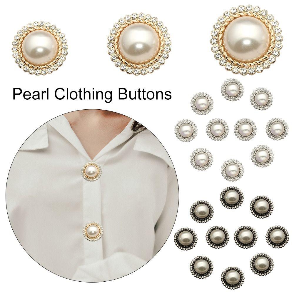 Handmade Needlework DIY Shiny Rhinestone Sewing Accessories Shirt Buttons Pearl Clothing Buttons