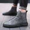 Зимние мужские мотоциклетные ботинки на шнуровке, платье, повседневные удобные ботинки «челси», Zapatos, мужская обувь, ботильоны-броги, черные ботинки на платформе