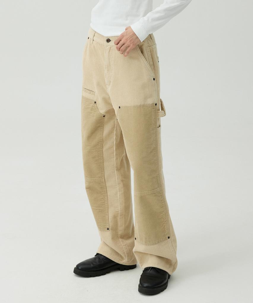 MAGOODGAN Farburn 4416 Carpenter Corduroy Contrast Dark Navy Pants