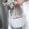 Белые Цветы Корзина для Девочки Свадебная Корзина для Цветочной Девочки Простая Свадебная Корзина Ручная Корзина Декорации для Свадебной Церемонии и Вечеринки