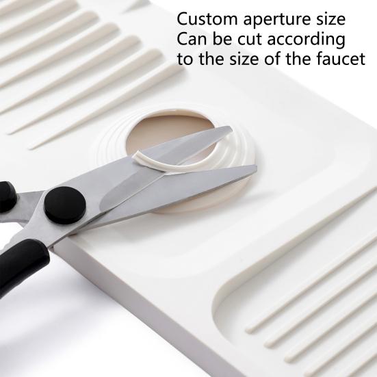 Silicone Faucet Drain Mat Kitchen Sink Splash Guard Multifunctional Fast Drying Faucet Drip Catcher Mat for Bathroom Washing Table Kitchen Countertop