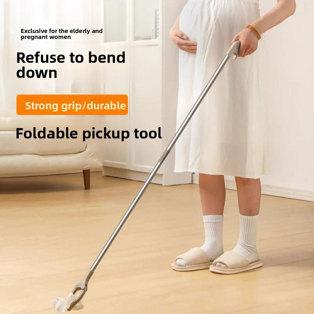 Trash Reacher Picker Foldable Litter Picker Stainless Steel Pregnant Grabber Stick Home