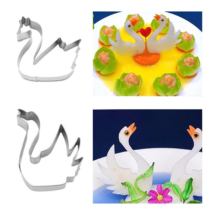 1/2 шт. формочки для печенья для детей в форме лебедя, 3D-формы для выпечки, форма для тиснения печенья, формочка для печенья в форме животного-крекера