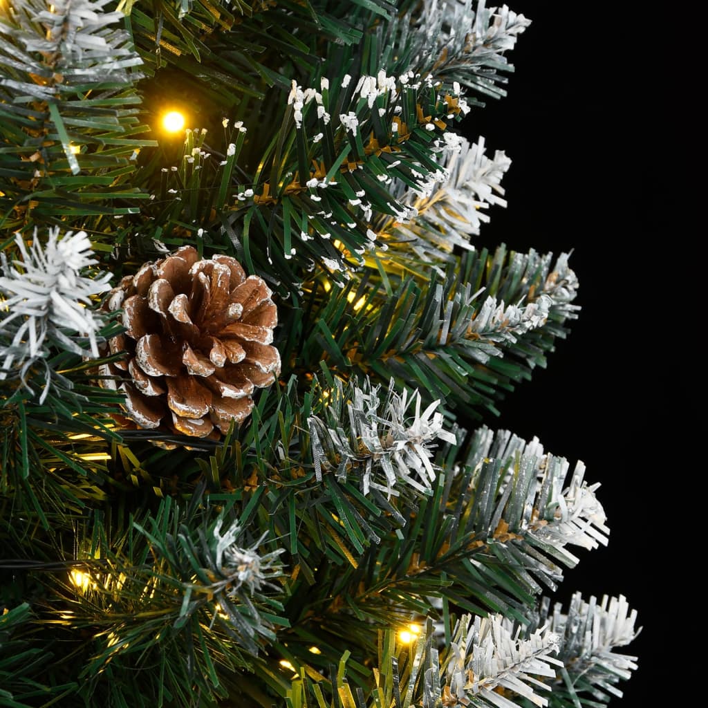 Artificial Slim Christmas Tree with 300 LEDs 240 cm
