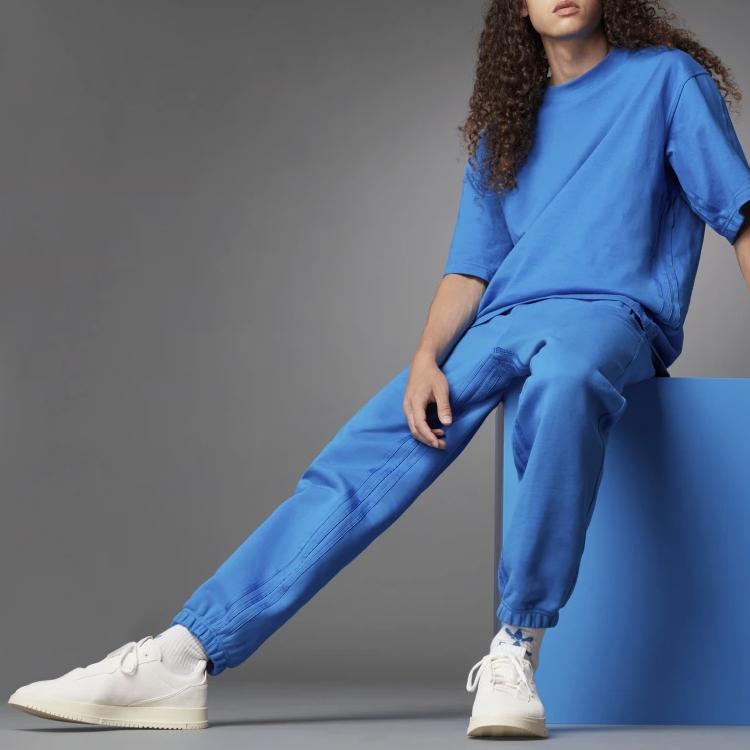 adidas Коллекция Originals Синяя Версия Трикотажные Брюки-Джоггеры Мужские Синие Умеренно Манжетные Брюки H33460