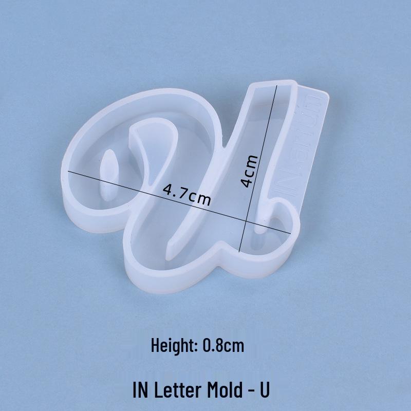 Crystal Resin Silicone Mold: 26 Irregular Letter Pendants for DIY Charms