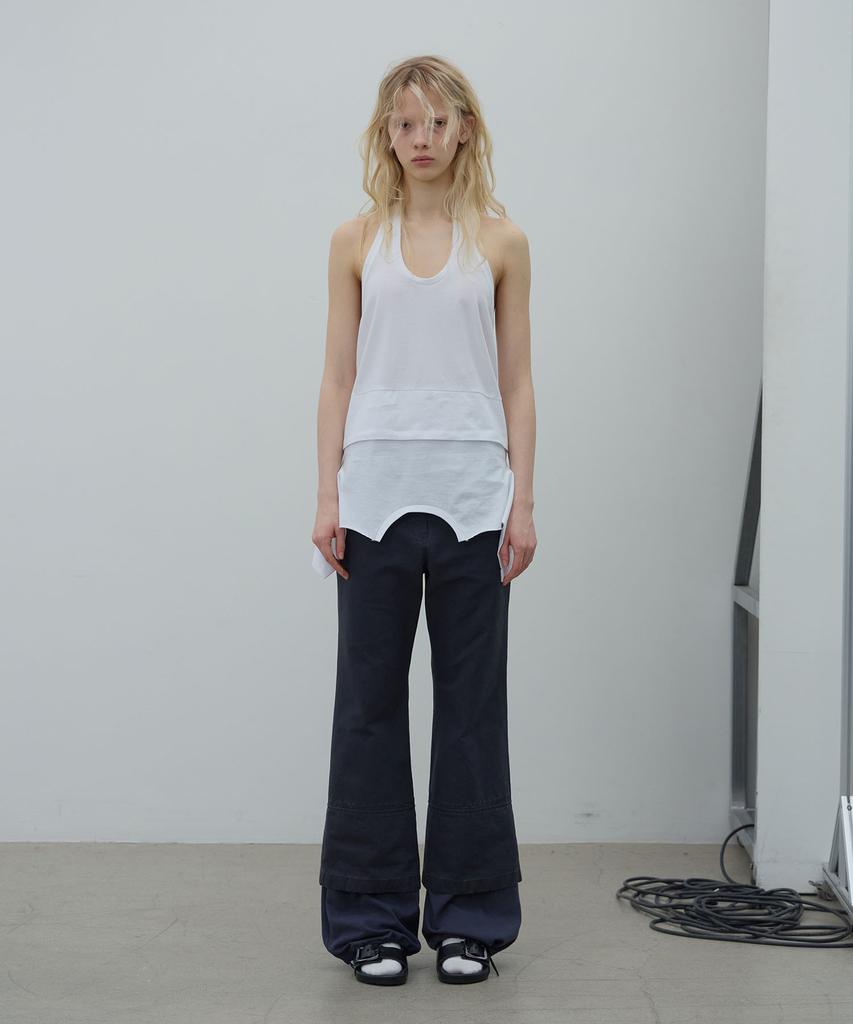 LCDC™ Layered Hem String Pants (Dark Navy)