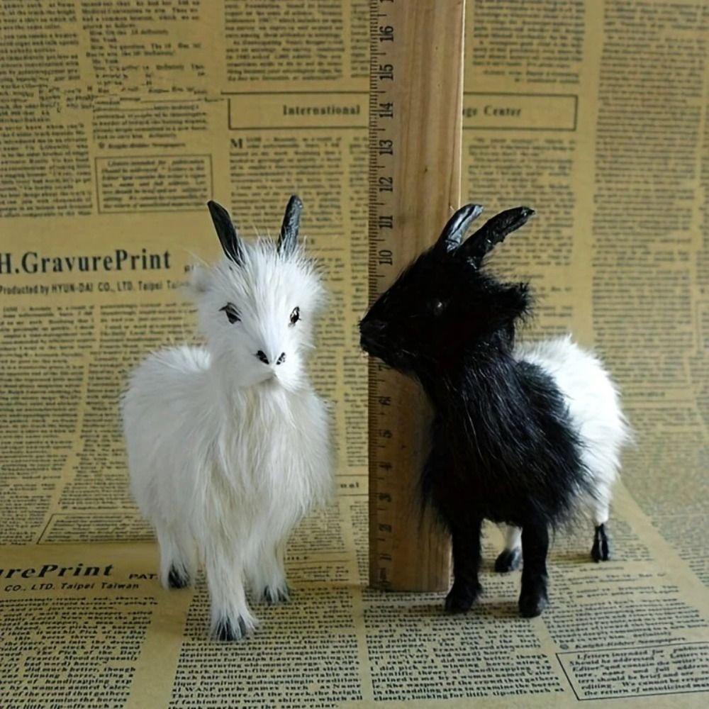 Simulation Goat Plush Toys Creative Goat  Figurine Ornament Goat Plush Doll  Farm