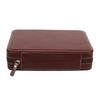 Slots Embedded Portable Travel Storage Bag For Watch/Daily Necessities Storage Box Leather Zipper Watch Box