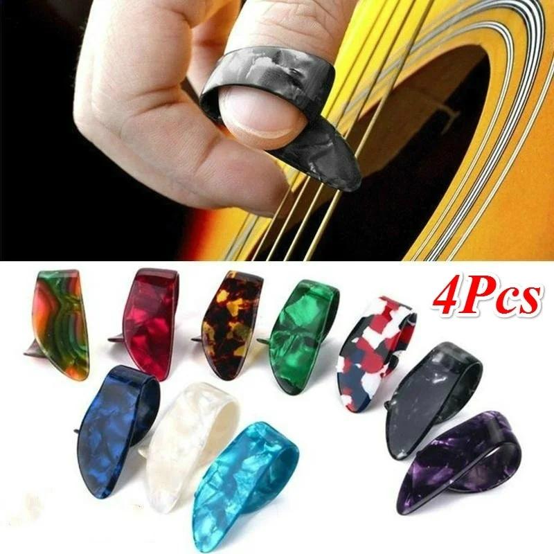 4Pc/Set Guitar Part Finger Picks Guitars Picks Pickup Guitar Bass Fingerstyle Thumb Plectrums Guitars Strap Accessor