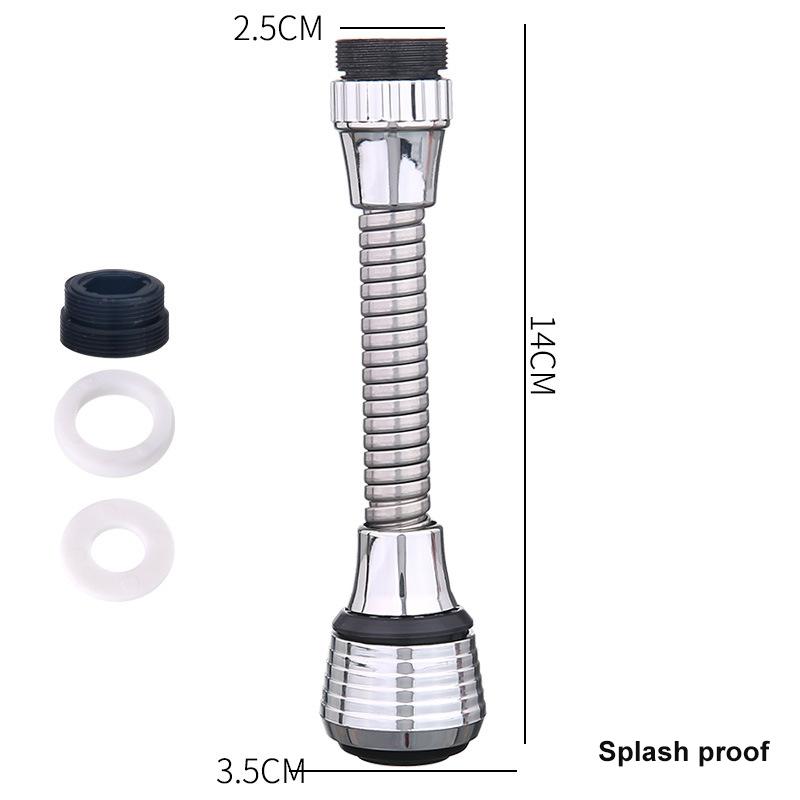 Stainless Steel Faucet Extender Anti-splash Tap Adjustable Booster Faucet Shower Diffuser 360° Rotatable Nozzle Kitchen Gadgets