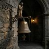 Декоративные домашние аксессуары в винтажном стиле, дверной звонок на тему Иисуса, настенное металлическое средневековое дверное оборудование, религиозное подвесное украшение, декоративное