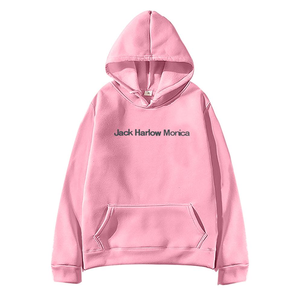Худи с логотипом Monica от Jack Harlow Женское Мужское Повседневное Уличная Одежда Свитшоты Осень Зима Одежда с Длинным Рукавом Оверсайз Op