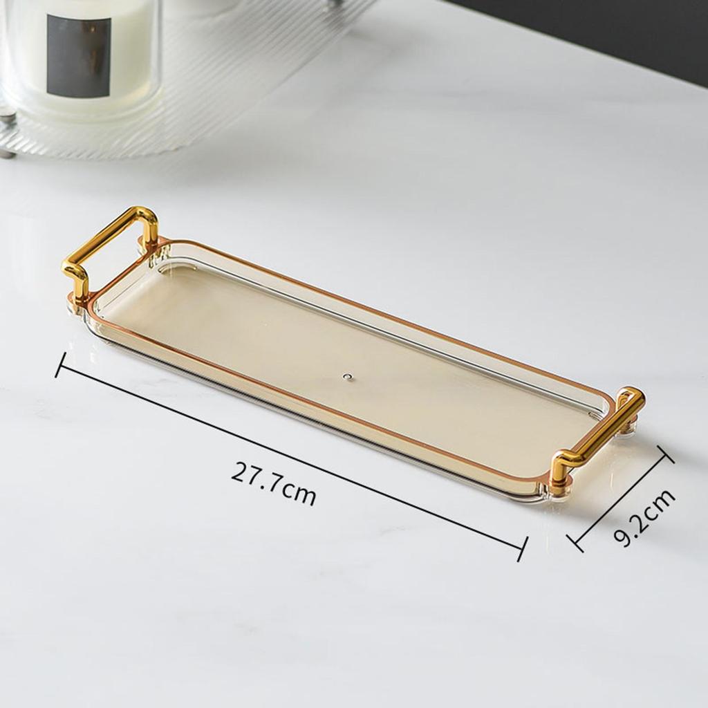 Nordic Serving Tray with Handles Multipurpose Decorative Tray Vanity Tray for Living Room Bathroom Office Bedroom Party