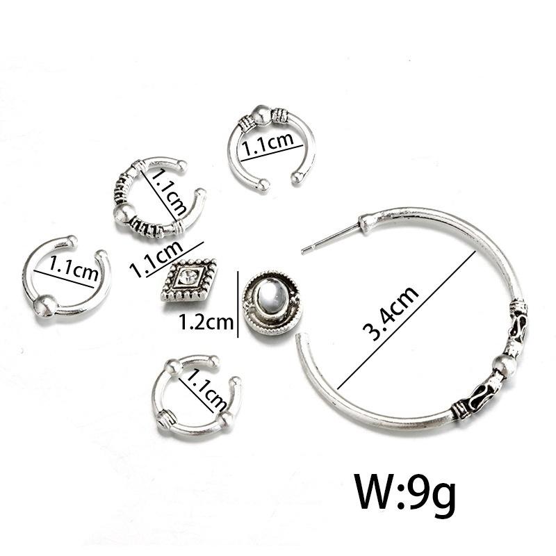 7 шт./компл. серьги-гвоздики с подвесками в стиле бохо, женские серьги-клипсы в стиле панк, манжеты