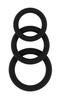 Set of 3 Sono N°25 Black Cockrings - Sono - Cockrings