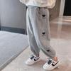 Spring & Autumn 2024 New Girls' Casual Plus Velvet Sports Sweatpants