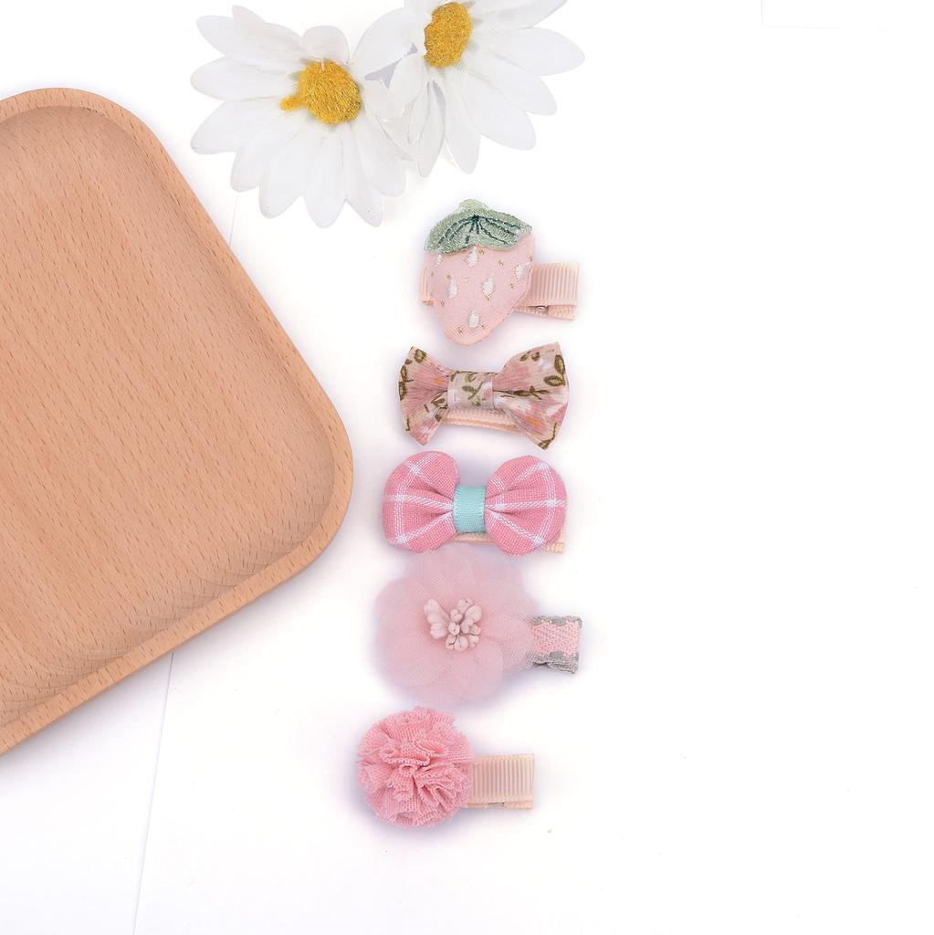 BIANHUAN Детская заколка для волос, набор из 10 предметов, детские заколки для волос, аксессуары для волос, милый ленточный цветок, рождественский подарок для внука