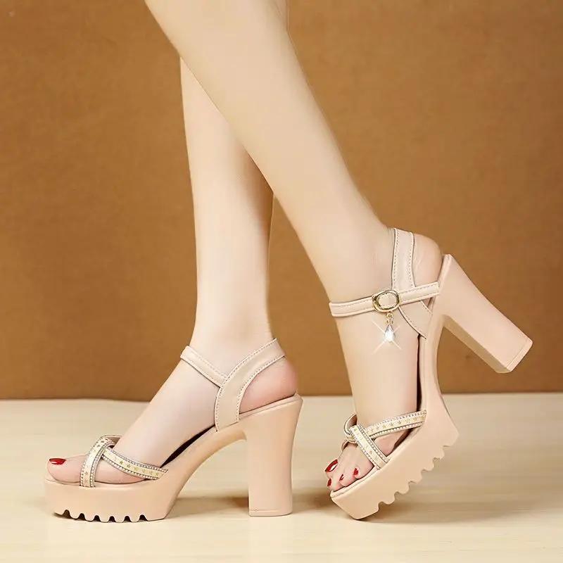 Wedge With Platform Waterproof Open Toe Sandals for Women 2025 Trend High Quality Shoe New Breathable Fashion Woman Shoes Sales