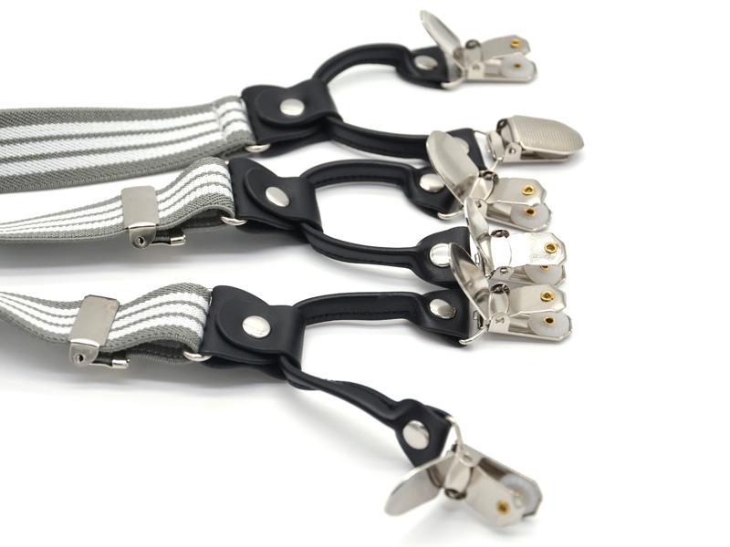 Unisex 2.5cm Six-Clip Elastic Business Suspenders