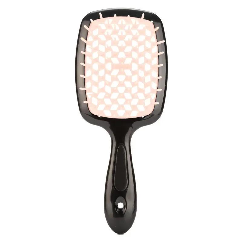 Mesh Hollow Comb with Pvc Box Massage Comb Straight Hair Styling Brush Hairdressing Quick Drying of Hair Blowing Barber Brush