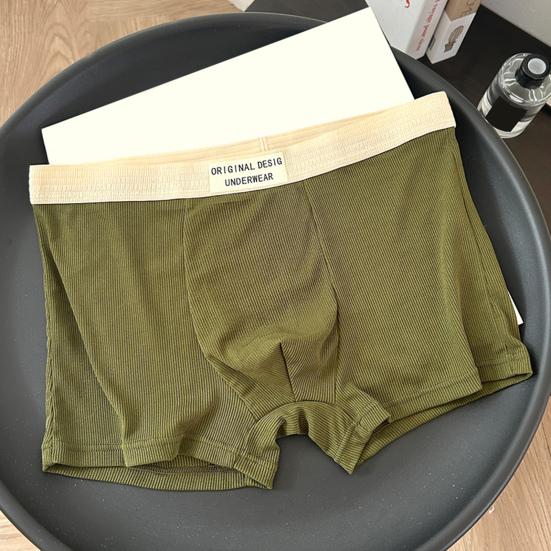 Мужское нижнее белье боксеры средней посадки, шорты с высокой эластичностью, трусы с принтом букв, U-образные, дышащее нижнее белье для повседневной носки