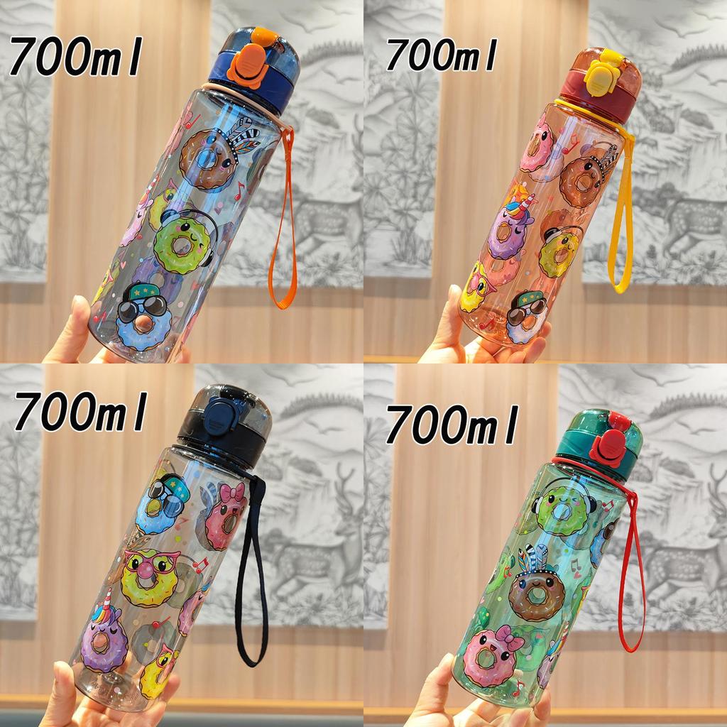 Мультяшная детская кружка для воды с герметичной крышкой, не протекающая, из поликарбоната, для использования на улице и дома
