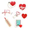 New Creative Medical Medicine Equipment Brooch Pin Stethoscope Electrocardiogram Heart Shaped Pin Brooches Lapel Jewelry