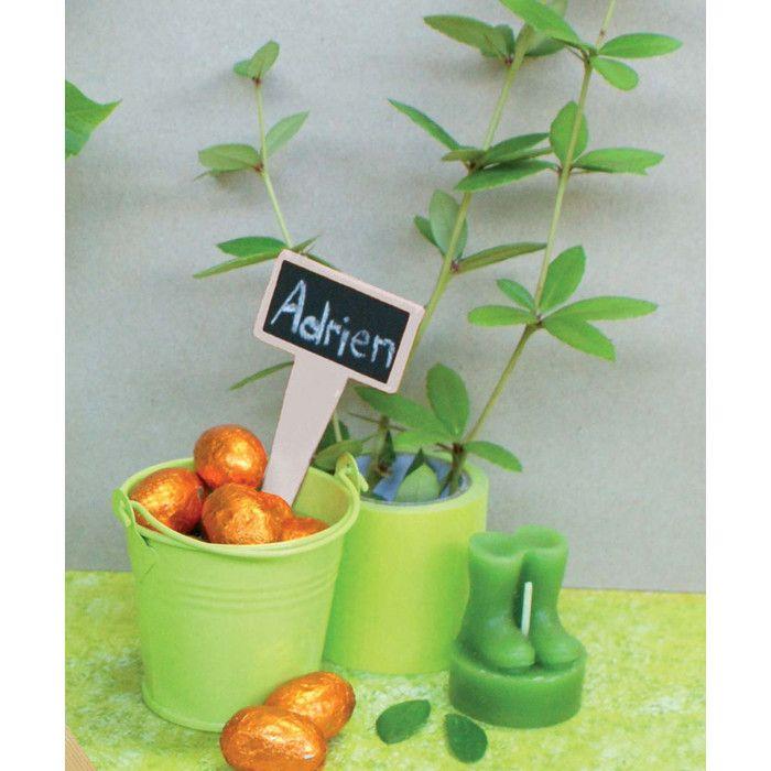 MégaCréa DIY - Porte-étiquettes ardoise à piquer 4,5x2,5x11 cm 6 pièces